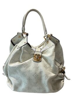Louis Vuitton Cream Perforated Leather Hobo with Gold Hardware